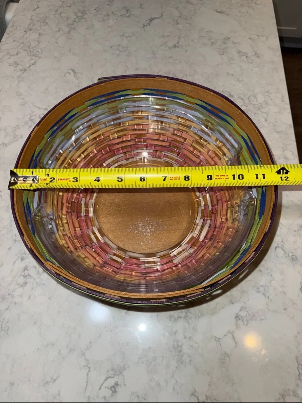 Longaberger Large Summertime Stripe Basket